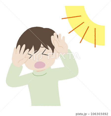 手描き風の視覚過敏の男性 106303892