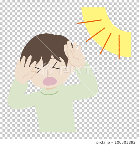 手描き風の視覚過敏の男性 106303892