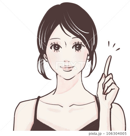 美容/エステ/メイク/下着/ボディメイク/ダイエット/解説/女性のイラスト素材 106304005