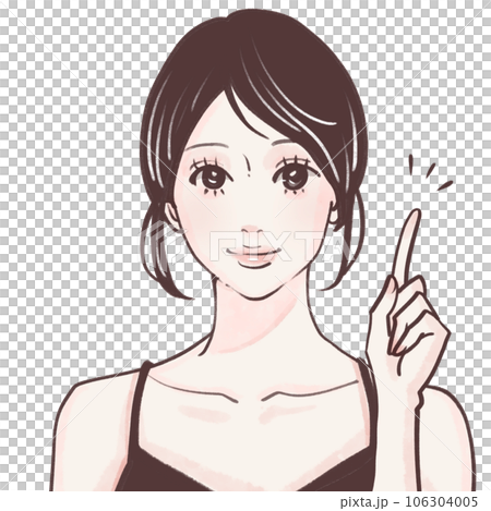 美容/エステ/メイク/下着/ボディメイク/ダイエット/解説/女性のイラスト素材 106304005