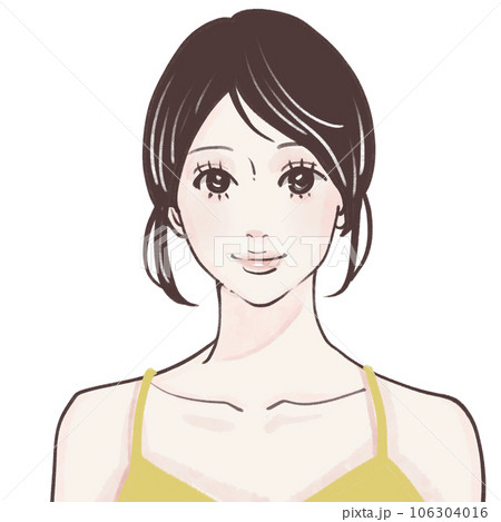 美容/エステ/メイク/下着/ボディメイク/ダイエット/解説/女性のイラスト素材 美容/エステ/メイク/下着/ボディメイク/ダイエット/解説/女性のイラスト素材 106304016