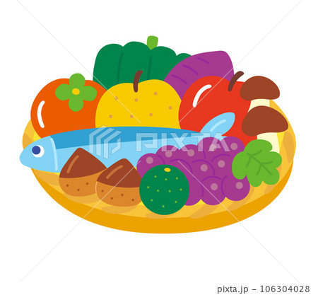 秋の味覚のイラスト 106304028