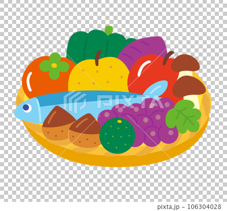 秋の味覚のイラスト 106304028