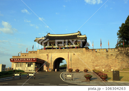 Chokseongmun Gate and Gongbukmun Gate of Jinjuseong Fortress in Jinju-si, Gyeongsangnam-do, South Korea August 27, 2023 106304263
