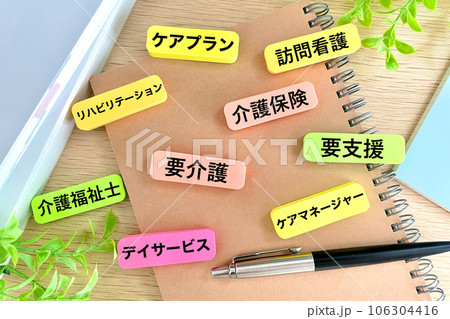 介護に関わる単語 介護保険や資格 介護に関わる単語 介護保険や資格 106304416