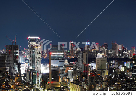 恵比寿から見た新宿・渋谷方面の夜景 106305093