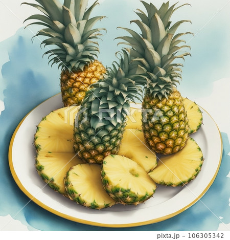 みずみずしいパイナップル みずみずしいパイナップル 106305342