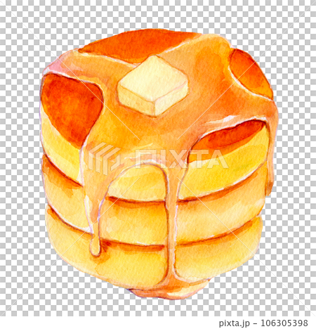 新鮮出爐的熱蛋糕水彩插圖 新鮮出爐的熱蛋糕水彩插圖 106305398