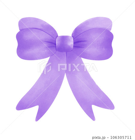 purple bow on a white background 106305711
