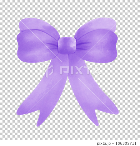purple bow on a white background 106305711