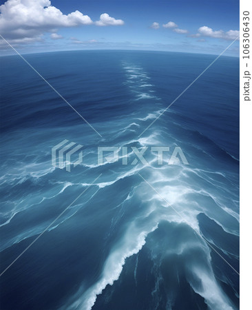 AI 画像生成による海と波 106306430