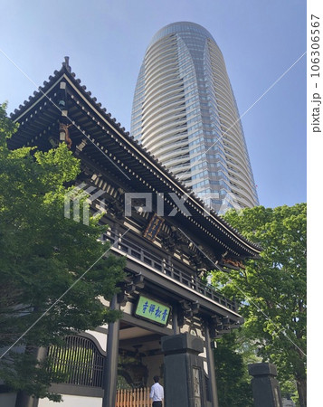 《東京都》晴れた日の都心のお寺 《東京都》晴れた日の都心のお寺 106306567