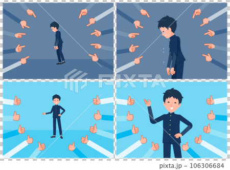 Set of school run male students to be evaluated Set of school run male students to be evaluated 106306684