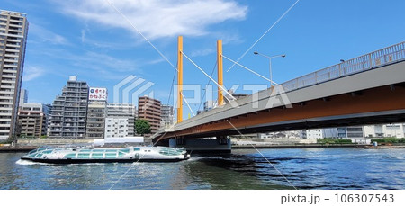 隅田川に架かる新大橋 106307543