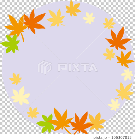 秋の紅葉のフレーム 106307813