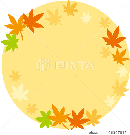 秋の紅葉のフレーム 106307815