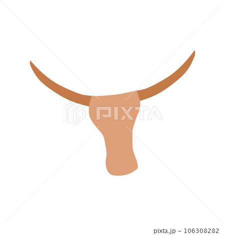 American rodeo season. Wild West. Bulls Skull. Banner and flyer design. Vector illustration. 106308282