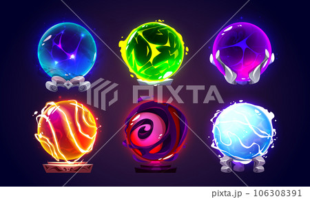 Magic glass ball with fortune prediction power. 106308391