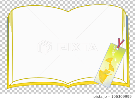 本と銀杏の栞フレーム 本と銀杏の栞フレーム 106309999