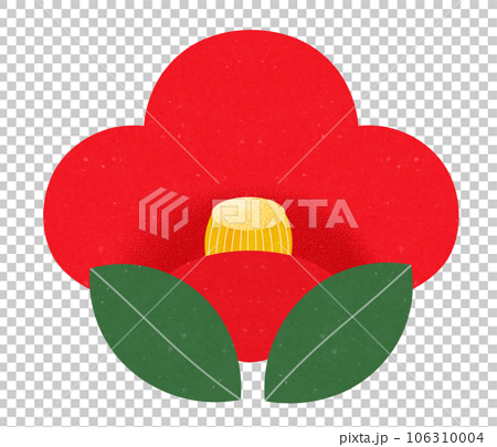 赤い椿の花 106310004