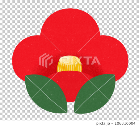 赤い椿の花 106310004