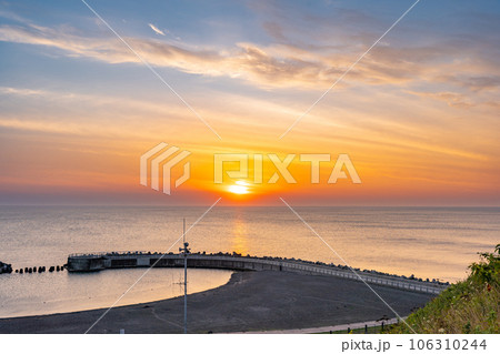 厚田漁港 夕陽 厚田漁港 夕陽 106310244