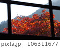 窓ガラス越しの紅葉 106311677