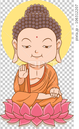 Cartoon character of Chinese Buddha. Cartoon character of Chinese Buddha. 106312207