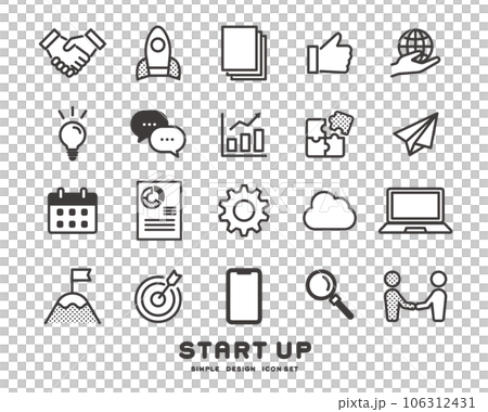 關於會議的簡單圖標矢量圖解素材 106312431