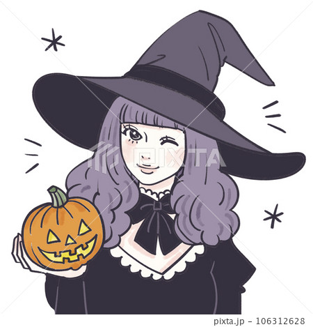 魔女,ハロウィン, イラスト, 素材, 壁紙, ジャック・オ・ランタン, コスチューム, パンプキン 魔女,ハロウィン, イラスト, 素材, 壁紙, ジャック・オ・ランタン, コスチューム, パンプキン 106312628