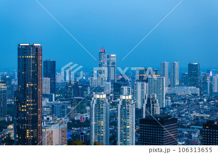 scenery of Jakarta skyline at night, the capital of Indonesia scenery of Jakarta skyline at night, the capital of Indonesia 106313655