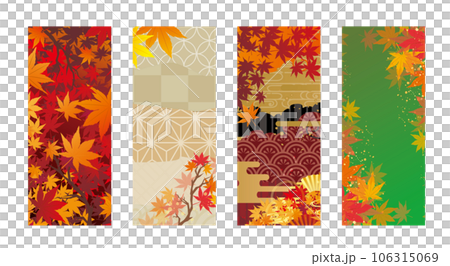 秋 紅葉 和風 背景 秋 紅葉 和風 背景 106315069
