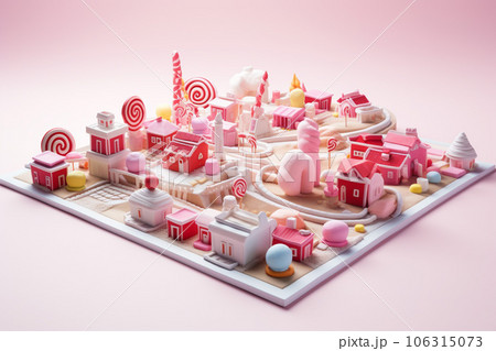 お菓子の国の街並み お菓子の国の街並み 106315073
