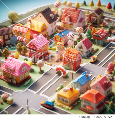 ミニチュアの街並み 106315152