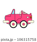 Color vector icon with toys car. Engaging and interactive toys that spark creativity and imagination. Designed for kids. Encourage playtime and ignite the joy of discovery with popular children's toys 106315758