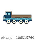 Color vector icon with toys car. Engaging and interactive toys that spark creativity and imagination. Designed for kids. Encourage playtime and ignite the joy of discovery with popular children's toys 106315760
