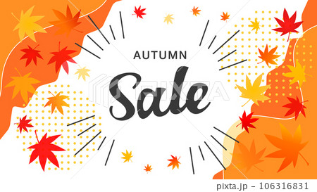 紅葉イメージ、秋セールのベクター背景イラスト素材 紅葉イメージ、秋セールのベクター背景イラスト素材 106316831