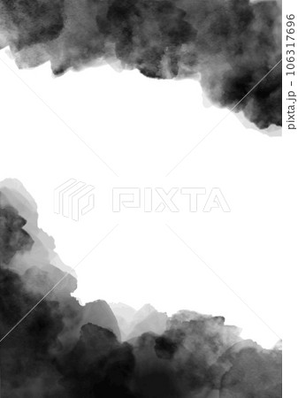 水墨で描いた　黒のフレーム 106317696