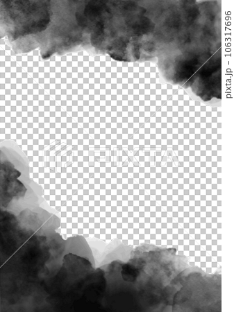 水墨で描いた　黒のフレーム 106317696