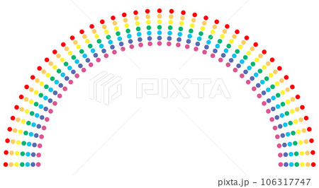 ドット構成の虹 ドット構成の虹 106317747