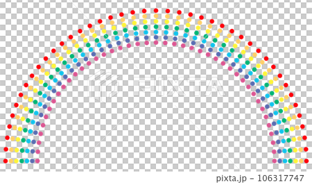 ドット構成の虹 ドット構成の虹 106317747