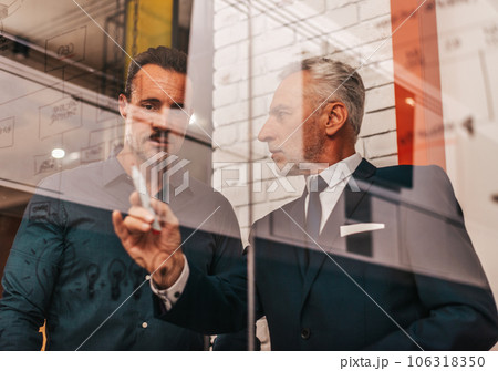 Team of business people work together on a new creative project 106318350