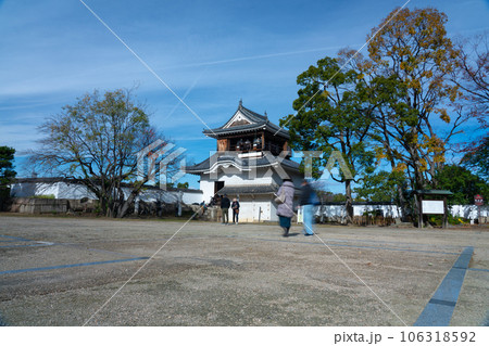 【日本100名城】初冬の岡山城　一般公開中の国指定重要文化財の月見櫓9　岡山県岡山市北区 106318592