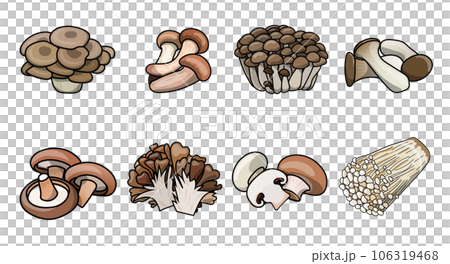 Autumn mushroom set illustration material 106319468