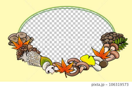 Autumn mushroom set illustration frame Autumn mushroom set illustration frame 106319573