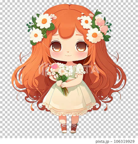 Kawaii  cartoon  woman  flower Japan  bunch  bunch of flowers beautiful  beautiful woman  cute cute lady  child  girl cute baby girl  cartoon woman photo Ai  picture  photo picture Ai  illustration   106319929