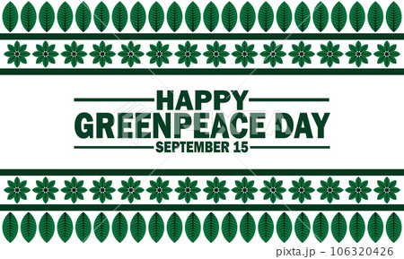 Happy Greenpeace Day Vector illustration 106320426