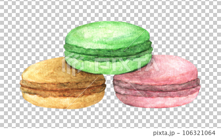 Watercolor painting of Macaroon. 106321064