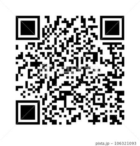 Black white QR code. Quick Response code. Marketing and inventory management. 106321093