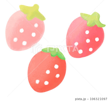 かわいい苺のイラストセット　手描き風 106321097